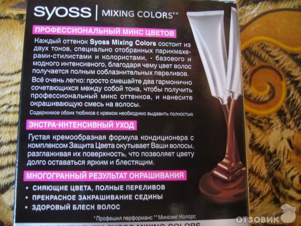 Краска для волос Syoss Mixing Colors фото