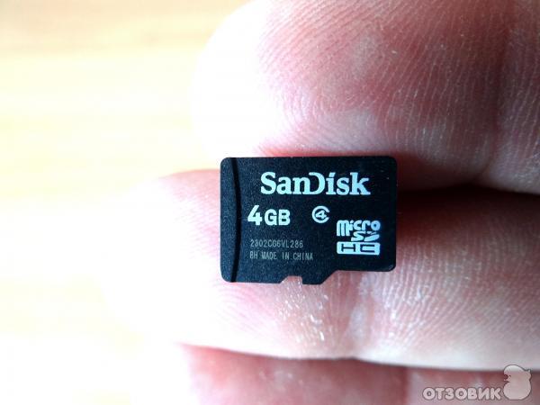 Карта памяти SanDisk MicroSDHC 4GBG фото