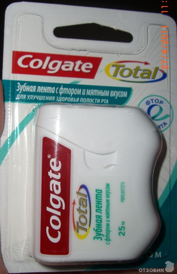 Зубная нить Colgate total. Colgate Optic White зубная нить.