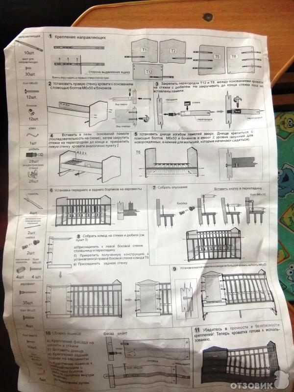 Кровать детская скв 5 инструкция по сборке
