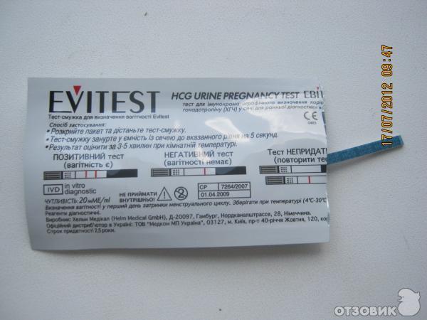 Инструкция теста на беременность evitest. Evitest инструкция.