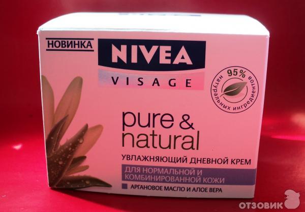 Увлажняющий дневной крем Nivea pure & natural фото