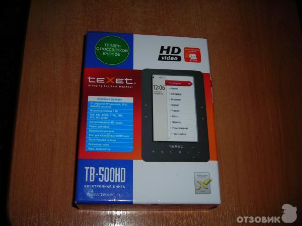 Электронная книга TeXet TB-500HD фото