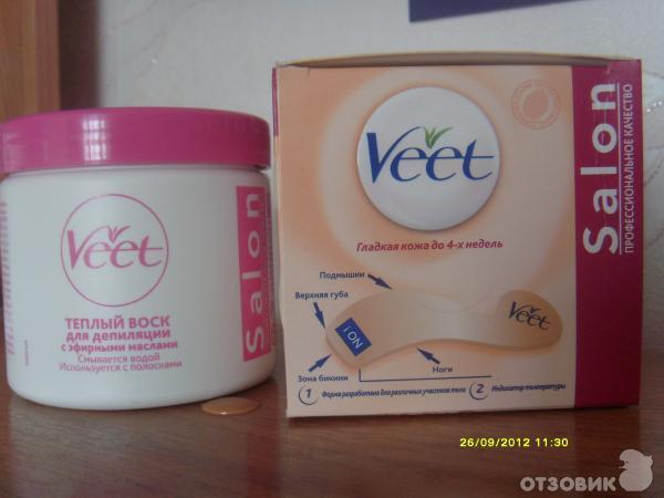 Теплый воск для депиляции Veet с эфирными маслами фото